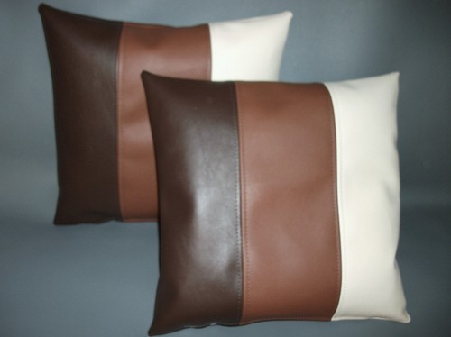 Brown tan cream stripe faux - 2,