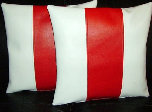 White red stripe faux - &,