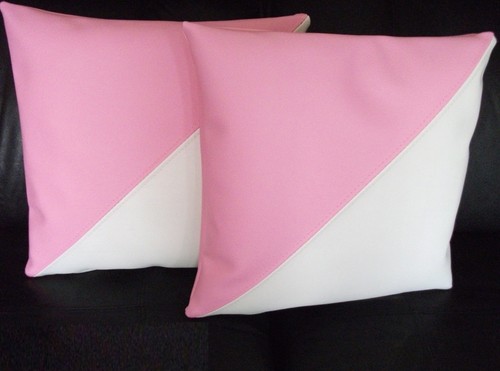 Pink white diagonal faux - pink, &