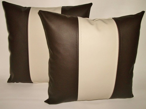 Brown cream stripe faux - brown,
