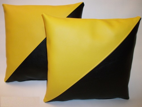 Yellow black diagonal faux - &,