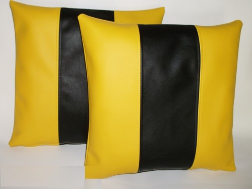 Yellow black stripe faux - &,