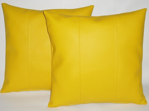 Yellow stripe faux - stripe, leather