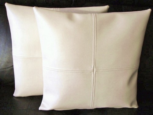 Cream check faux leather - 2,