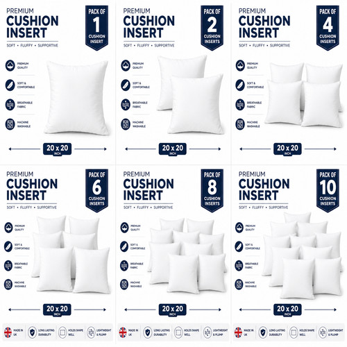 20x20 cushion inserts pack - 20x20, of