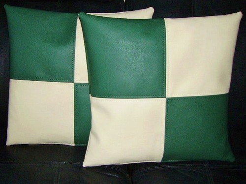 Green cream check - 2, faux