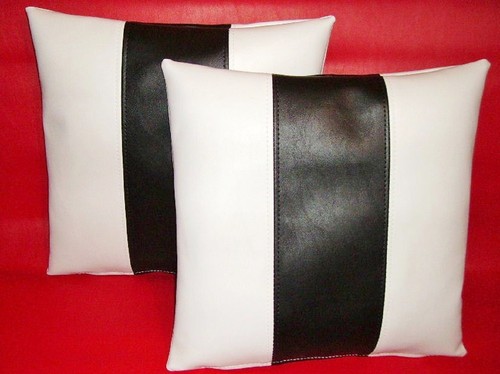 White black stripe faux - white,