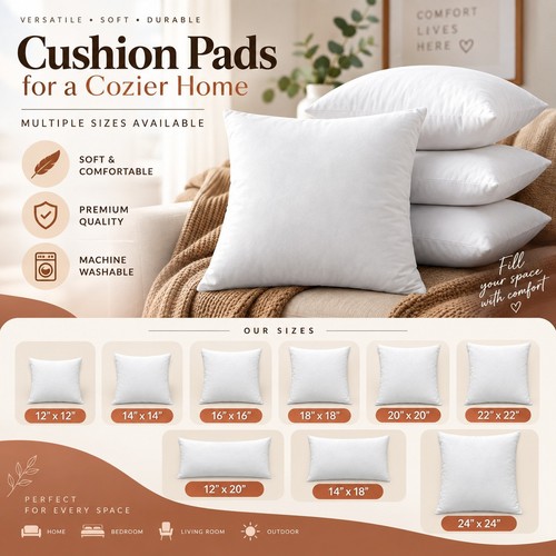 Hollowfibre cushion pads inner - pads,