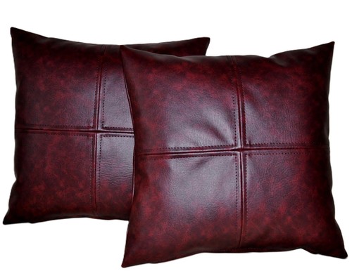 Oxblood check faux leather - check,